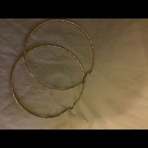 Extra Large Golden Hoop Earrings